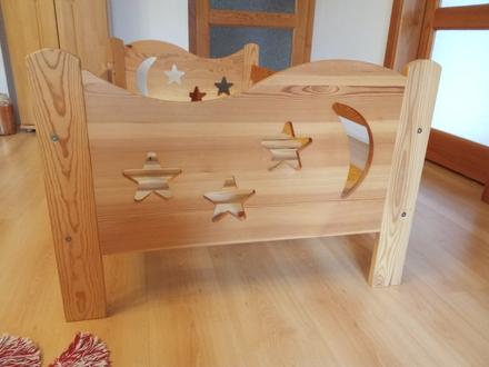 Drevená postieľka, šírka (cm): 80,dĺžka (cm): 170