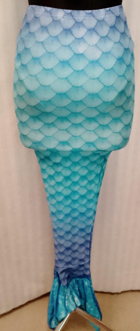 3 set plavecký morská víla modrá volániková 150 cm, 152