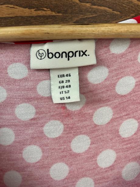 Bodkované letné šaty, bonprix,46