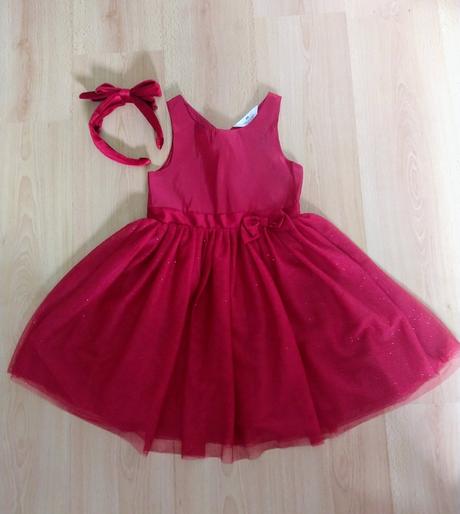 Vianočné šaty s trblietavou tylovou sukňou, h&m,122