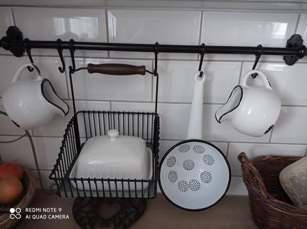 2ks vidiecke - provance dzbaniky s pätinou keramic, 