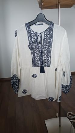 Blúzka s balónovými rukávmi, zara,xs