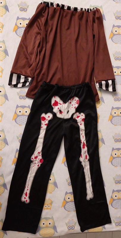 Zombie kostra - halloweensky kostým veľ.128,