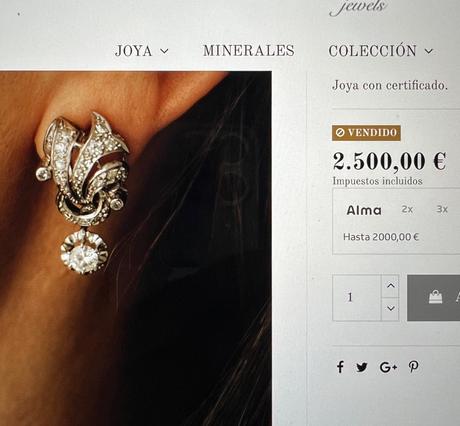 Nausnice 18k zlato , diamanty a biele zafiry, 