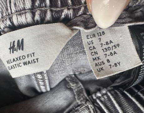 Široké mom jeans, h&m,128