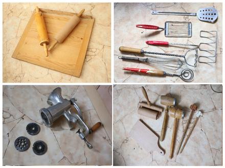 Struhač kapusty, nožnice, teplomery a iné,