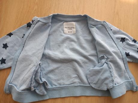 Mikina na zips, fox & bunny,80