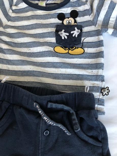 Komplet mickey mouse, tričko + tepláky, c&a,86