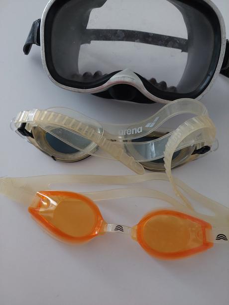 Okuliare na potápanie, ciapka na kupanie, 