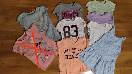 Balíček triciek s krátkym rukávom, h&m,122