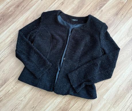 Dámske sako s glitrami, l