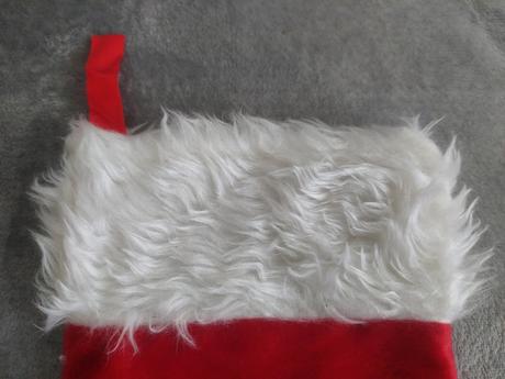 Vianočná zamatová ponožka 42cm dlhá,