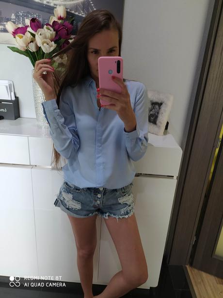 Baby blue košeľa, xs