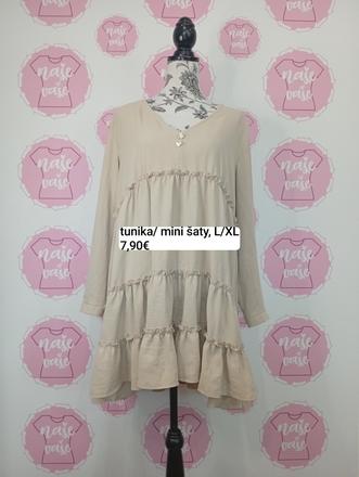 Béžová tunika / mini šaty l/xl, l