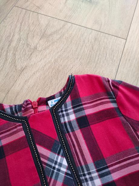 Dievčenské karo vianocne šaty mayoral, veľ. 92, mayoral,92