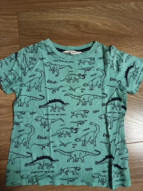 Tričko dinosaury 122/128, h&m,128