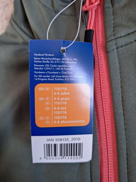Softshellová bunda, lupilu,110 / 116