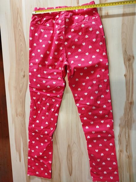 Tenké srdiečkové džegíny, h&m,128