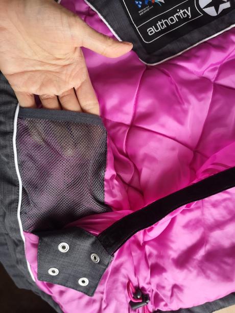 Šedá lyžiarska bunda v. 116/122, authority,116