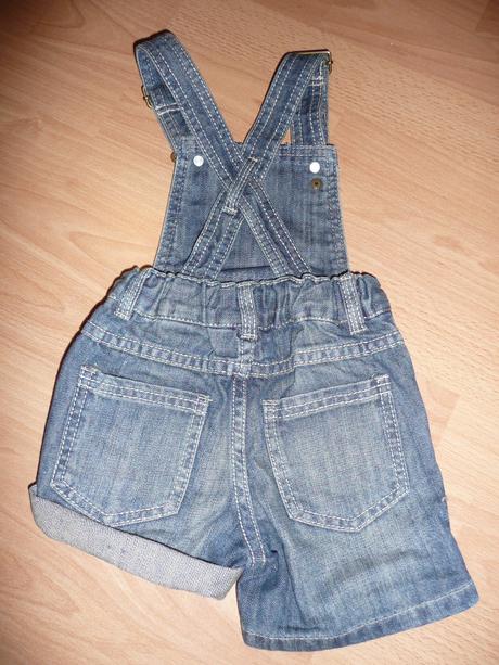 Riflové šortky na traky, h&m,80