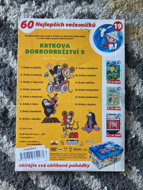 Dvd krtkova dobrodružství 6ks, 