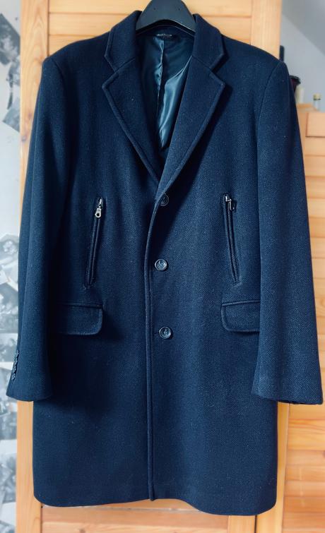 Pánsky čierny kabát, m, m