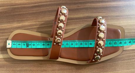 Hnedo zlate kozene slapky reserved, reserved,37