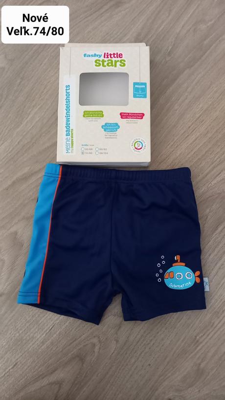 Plavky s plienkou  nové 74/80, little star,74
