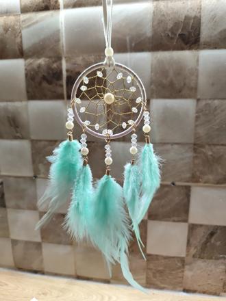 Krásny lapač snov v mentolovej farbe, 