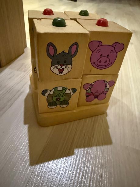 Drevene kocky skladačka, 