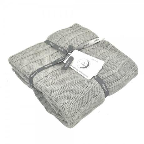 Poldaun pletená deka šedá100x75cm, 