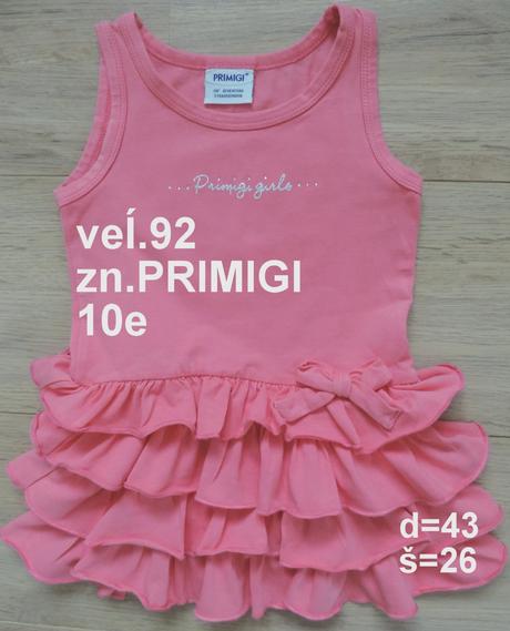 Predám šaty a mikinku veĺ.92, zn. primigi, primigi,92