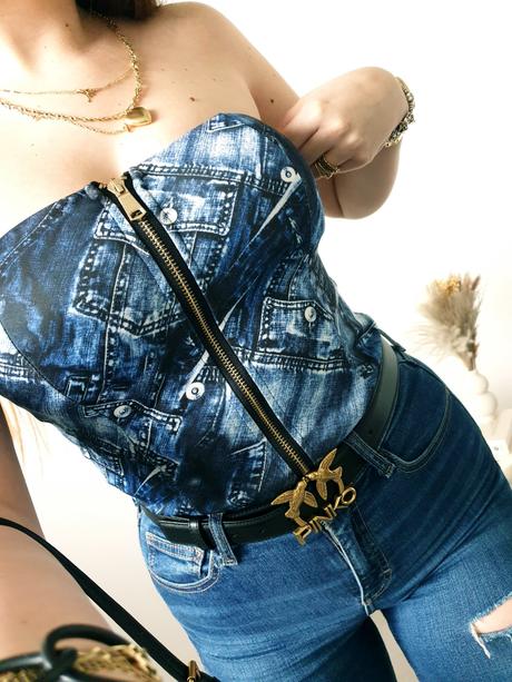 Štýlový top so zipsom m, m