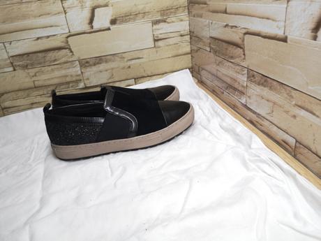 Geox 37 - dámske našuchovacie čierne topánky, geox,37