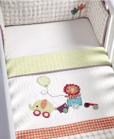 Mamas & papas vyšívaná flísová deka jamboree,