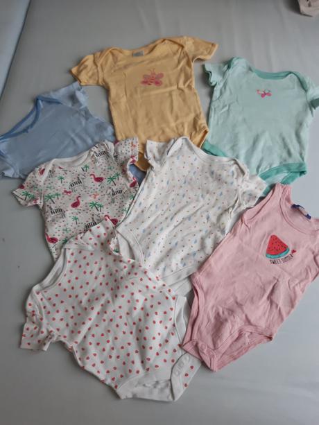 Balík body 80 krátky rukáv 7kusov, f&f,80