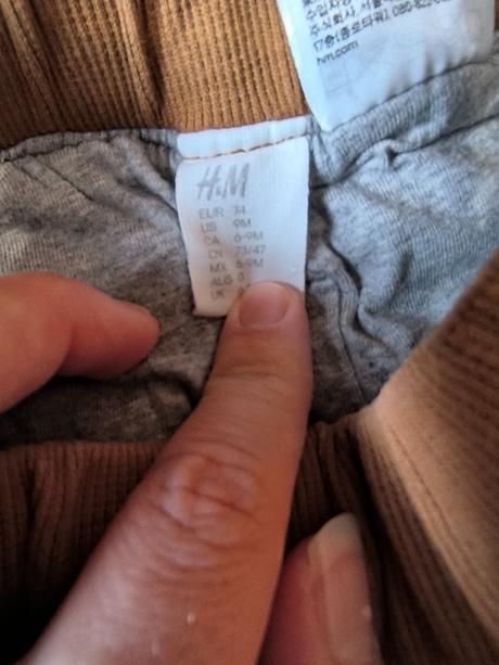 Zateplené nohavice h&m 68,74, h&m,74