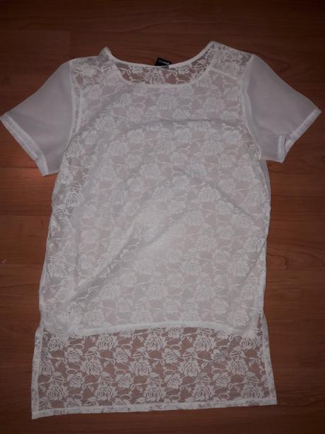 Predlzena bluzkove tricko, top, s