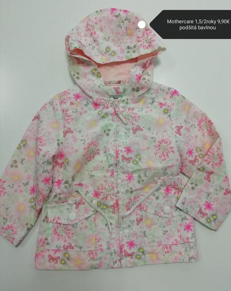 Kvetinová prechodná bunda, mothercare,92