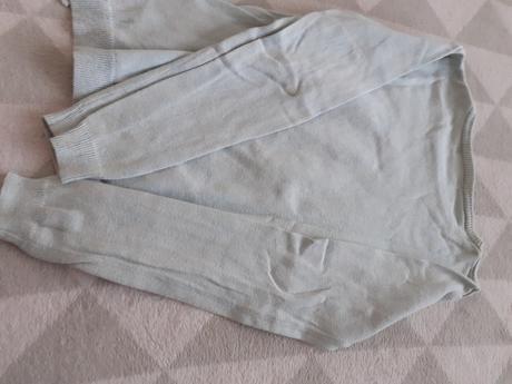 Bledomodry dievcensky pulover so srdieckom, h&m,128