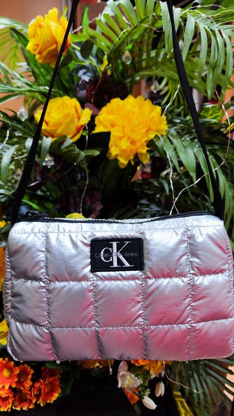 Calvin klein strieborná kabelka, calvin klein
