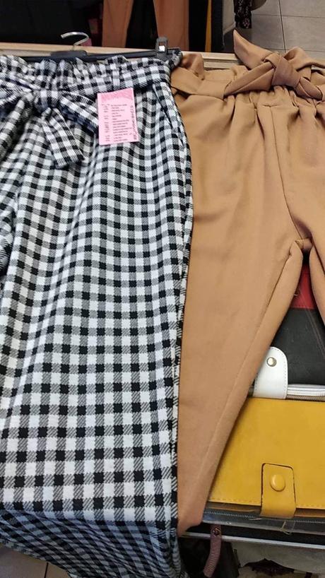 Kockovane čierno- biele nohavice uni,