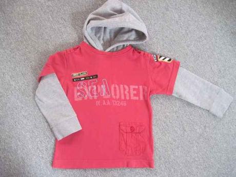 Nátelník - tričko s dlhým rukávom s kapucou, zara,98