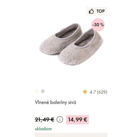 Vlnené papucky modra futbalka, 27