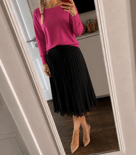 Čierna plisovaná sukňa asos, 40