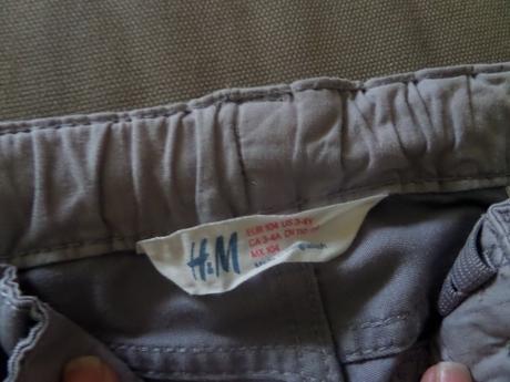 Sivé nohavice, h&m,104