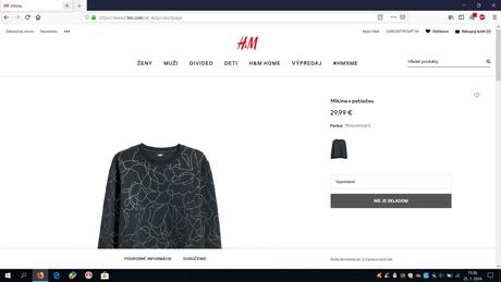 Mikina hm tmavomodrá, h&m,l