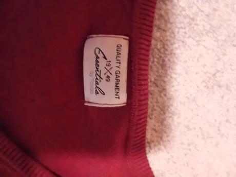 Bordový pulóver s okrúhlym výstrihom, tchibo,l