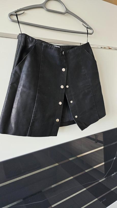 Kožená sukňa, mango,m