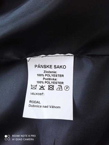 Pánsky oblek čierny, l